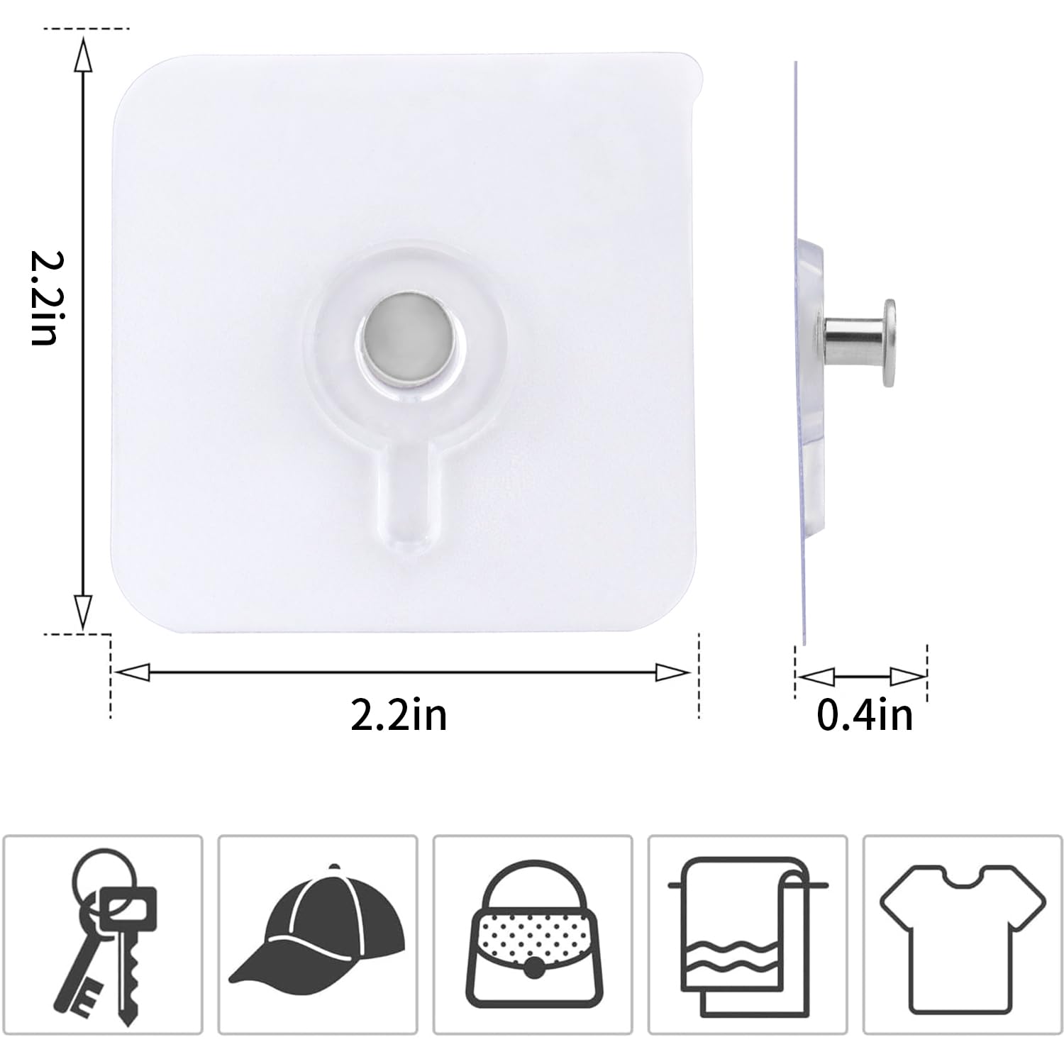Kit para colgar cuadros, 22 piezas, ganchos de marco sin taladro con hardware, capacidad de 44 libras