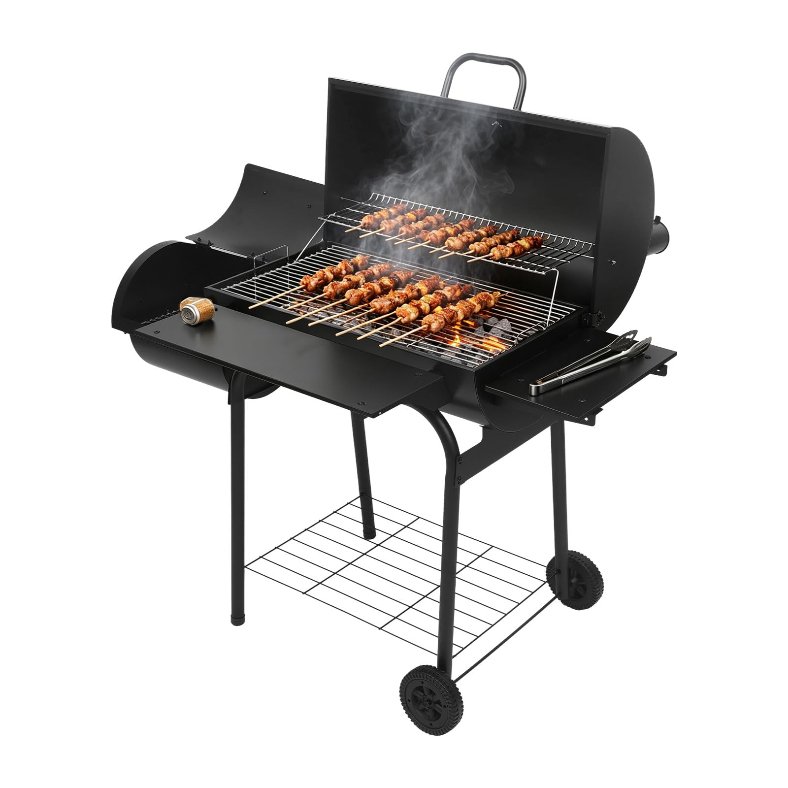 Barbecue a carbonella mobile con coperchio