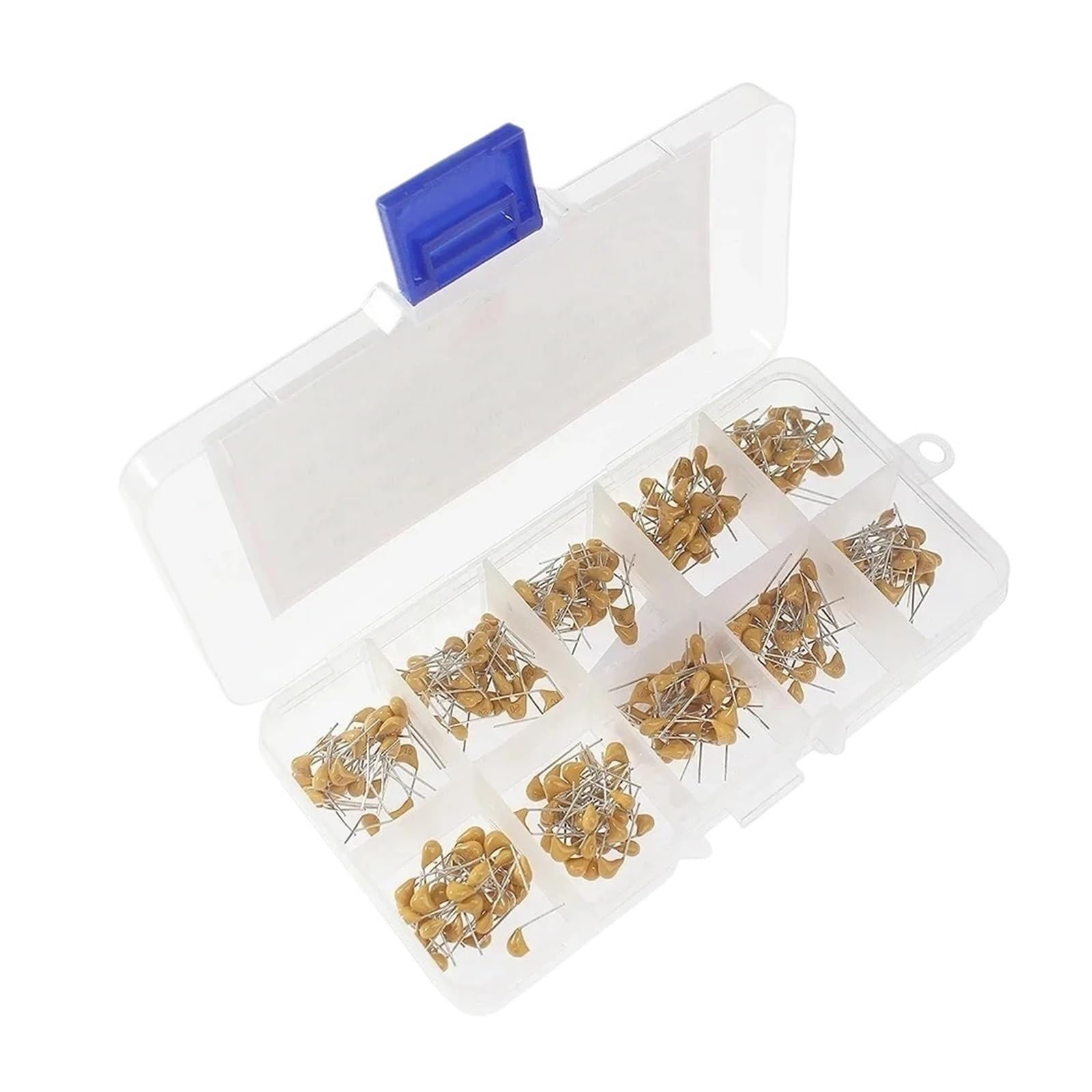 480 unids/caja 50V Kit de condensador cerámico monolítico 10pF-10μF 24 valores surtido for proyectos electrónicos de desacoplamiento de PCB