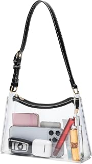 Clear Bag for Stadium Events - Adjustable Strap Clear Shoulder Bag for Concerts & Sports, Game Day Approved
