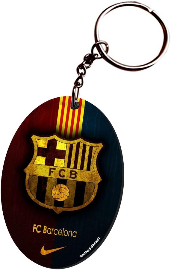 Baade FC Barcelona Keychain for Car, Bike, Scooty, House (Pack of 2) - Personalized Photo Gifts For Her/Him