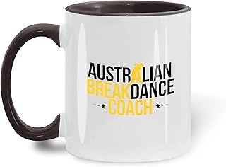 Australian Breakdancing Coach Urban Dance Leader 11oz Tea Mug, 15oz Coffee Ceramic Mug, Accent Mugs, Camping Mug