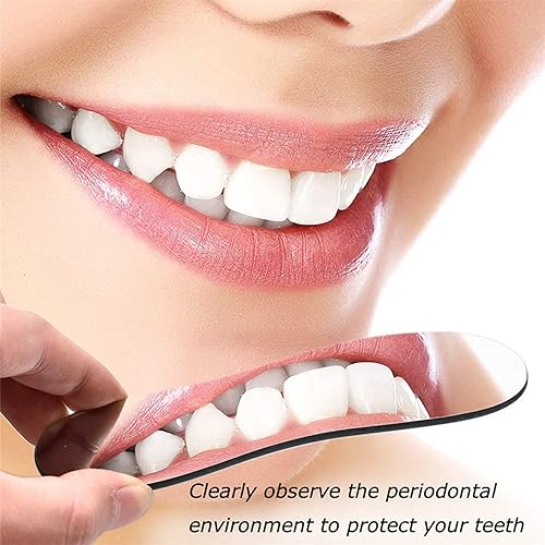 Miniatura 3 de Espejo oral Dental Reflector de dos caras Fotográfico Titanio Espejo intraoral de vidrio (5 unidades)