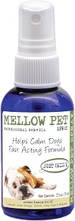 Showseason Animal Products Mellow Pet® Calming Spray 2.5 oz for Dogs |Travel Size | Cruelty-Free | Paraben-Free | Biodegradable and Non-Toxic | Made in The USA