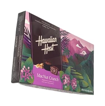 Hawaiian Host MacNut Crunch Milk Chocolate Covered Macadamias Crisp Rice 6pk/6oz