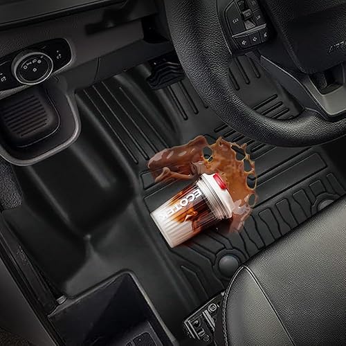 Miniatura 6 de KMF Alfombrillas para suelo de 2015, 2016, 2017, 2018, 2019, Ford Transit 150-250-350 (sin conexión), protección para todo tipo de clima,