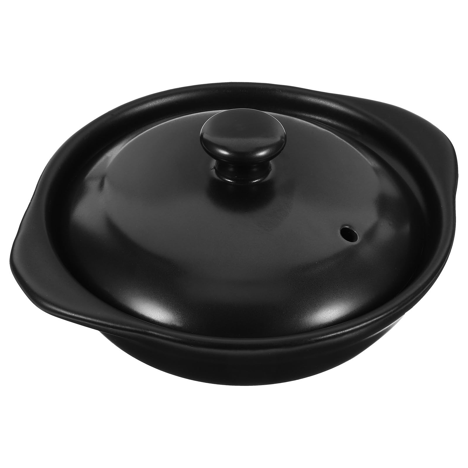 Marmite en céramique noire 0,8l résistante à la chaleur pour cuisson du riz
