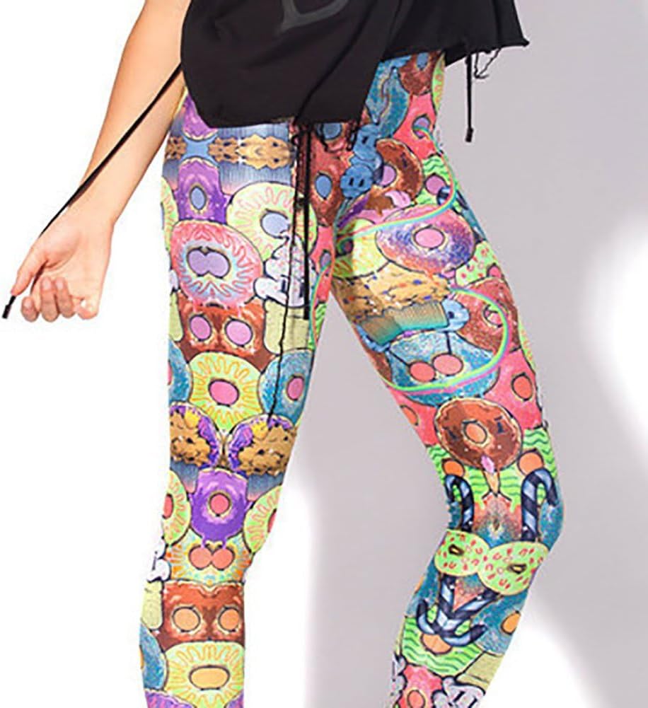 Sister Amy Girl 3D Printed Geometric Figures Ankle Elastic Tights Legging