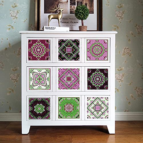 Vinilos Pared Cocina Patrón De Mandala Rosa Vinilo Adhesivo Cenefas Adhesivas Baño Cocina Azulejos Decorativos Adhesivos… - Imagen 3