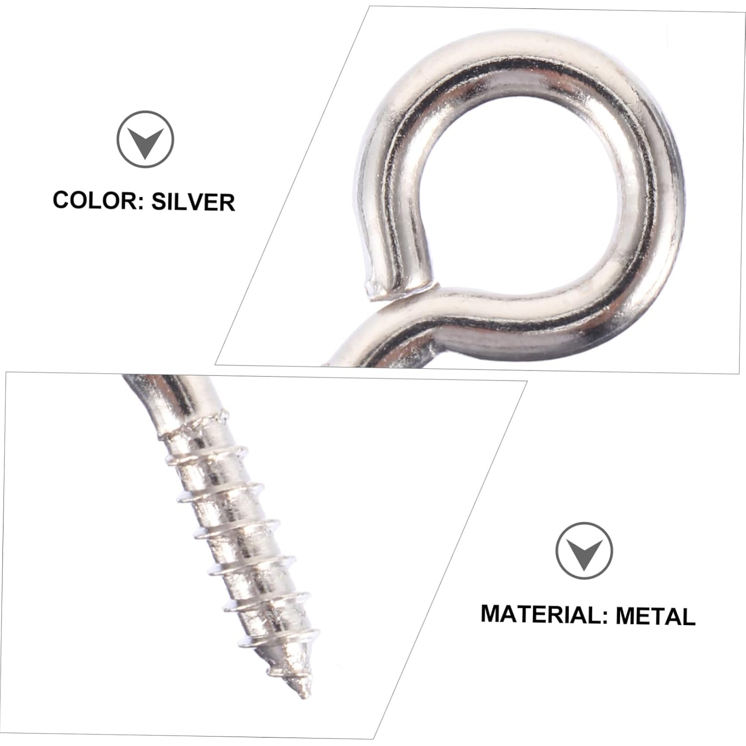 HOMSFOU 90pcs Sheep Eye Screw Nails Set Multi-Purpose Eye Bolt for Framing Fence Corrosion-Resistant Easy to Install