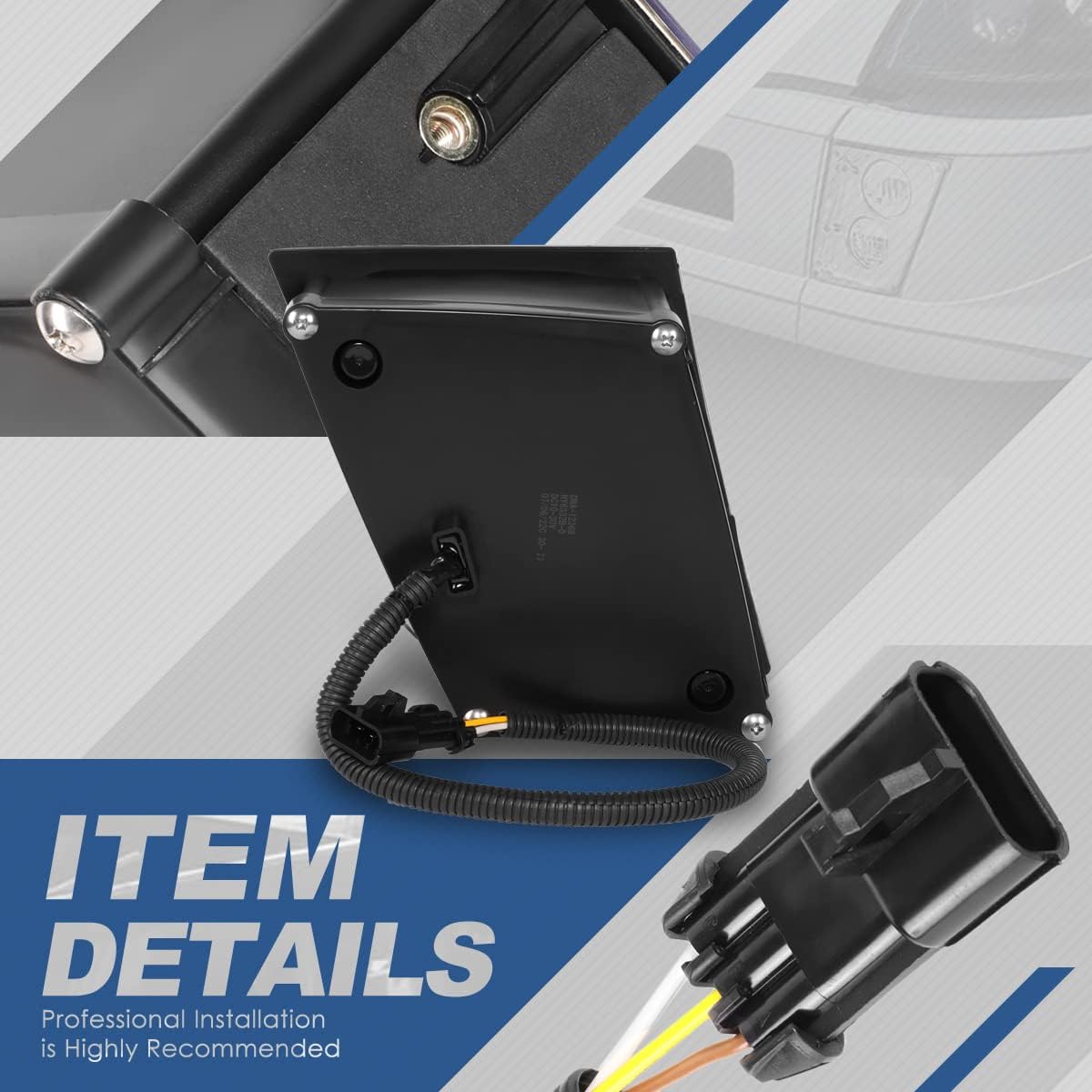 Auto Dynasty Full LED Fog lights Compatible with 2003-2017 Volvo VN VNL VNM VNX Trucks, Front Bumper Driving Fog Light Lamps, Driver and Passenger Side, Chrome Housing