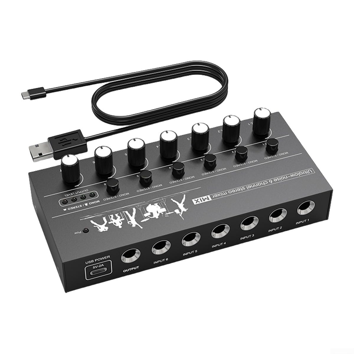 do mini miksera audio 6-kanałowego XLR USB do strumieniowego przesyłania