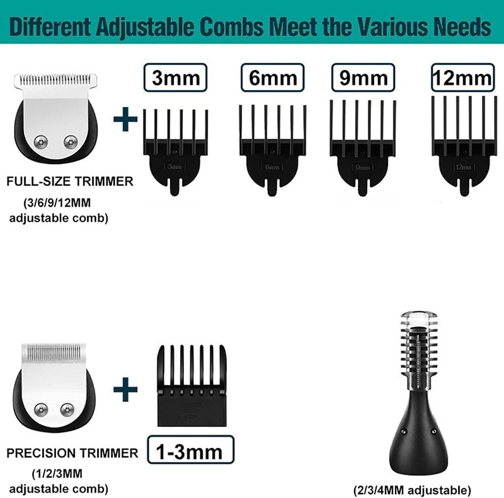 Professional Hair Clippers for Men, Professional Hair Cutting with LCD Display, Cordless Quiet Hair Trimmers for Barbers and Stylists with 5 Guide Combs for Men and Women