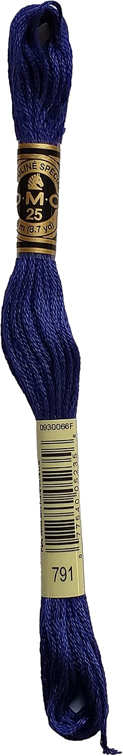 DMC 6-Strand Embroidery Cotton Bundle - Cornflower Blue Color Family - 5 Skeins of Thread - 8.7yd Skeins