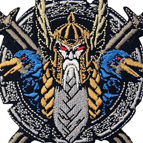The God of War Odin Patch Embroidered Badge Iron On Sew On Emblem