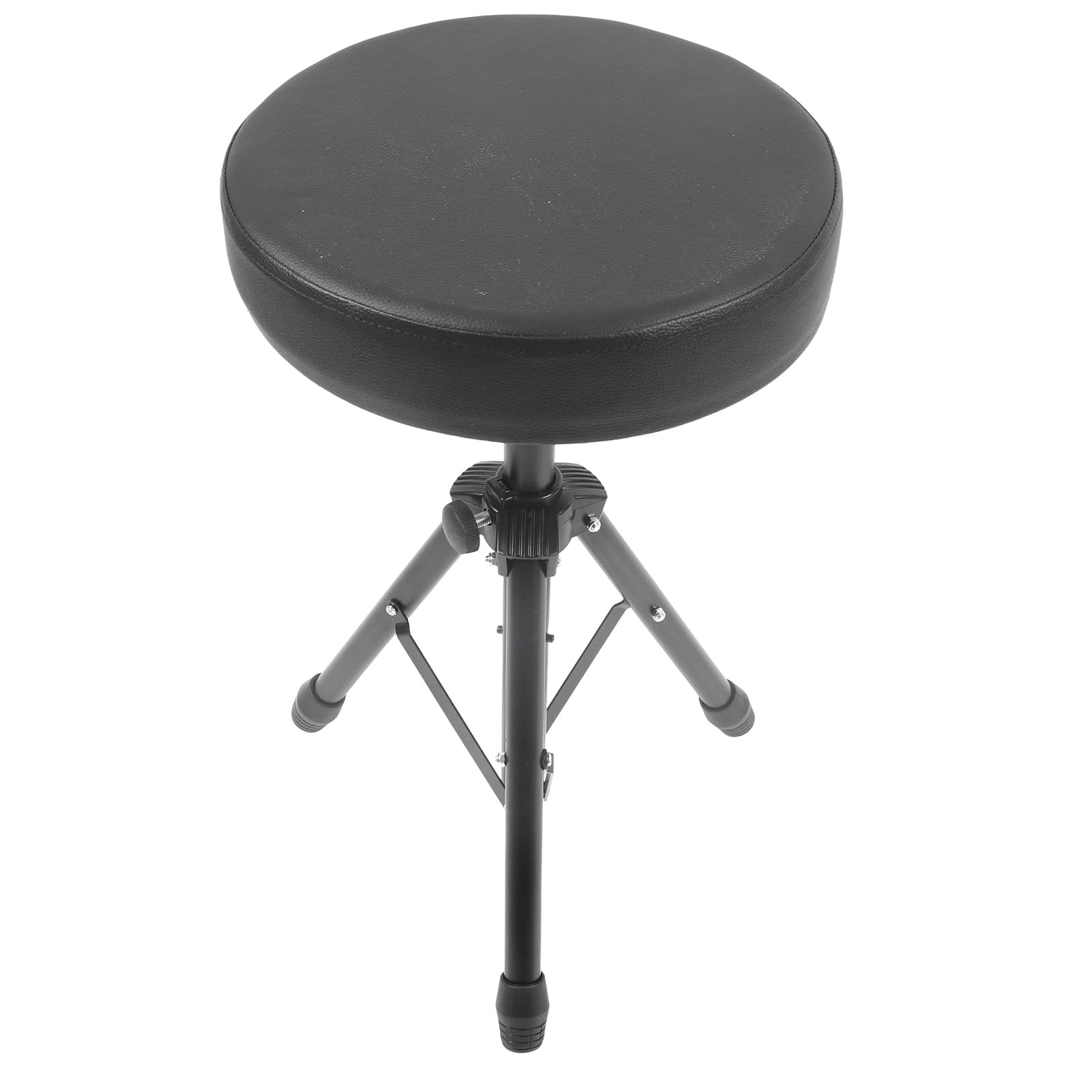 HUIOP Trono de Tambor con Asiento Acolchado, Taburete Giratorio Ajustable para Batería y Piano, Metal y Esponja con Soporte