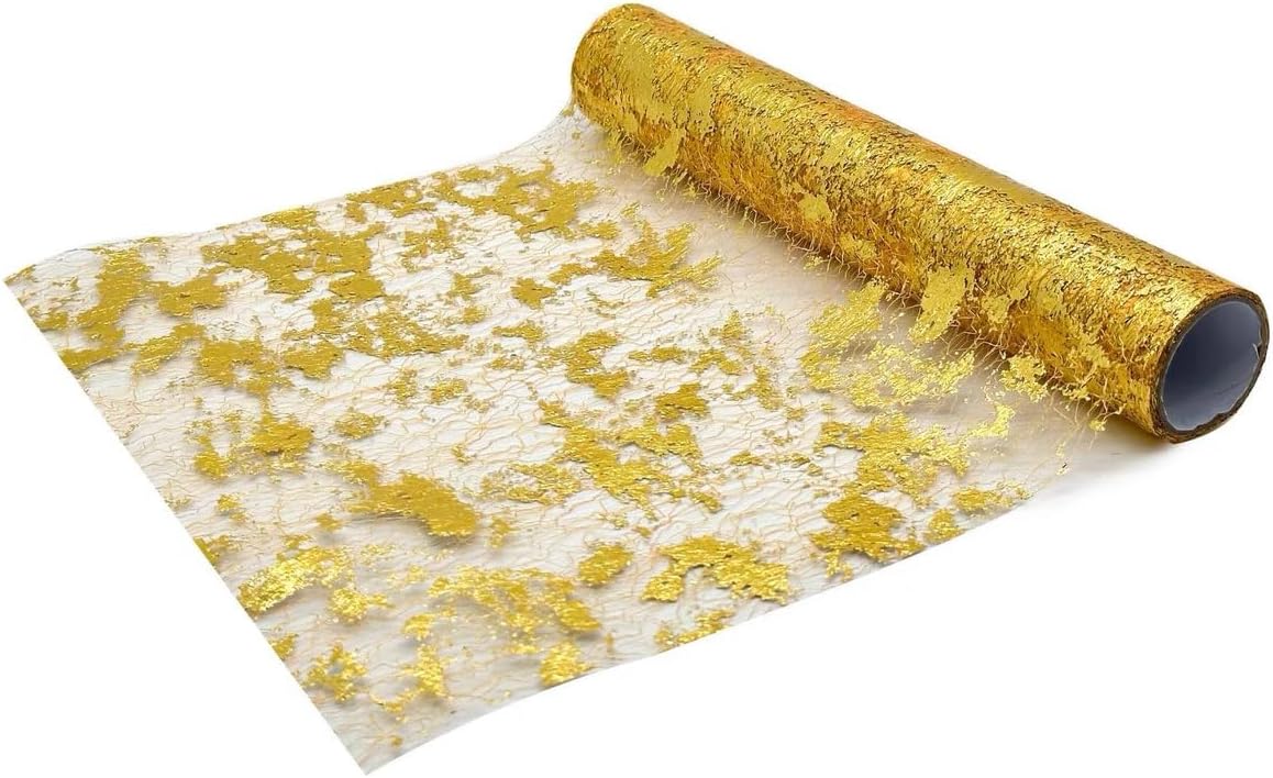 Gold Table Runner 2 Pieces 11 Inch x 108 inch Table Runners Metallic Table Party