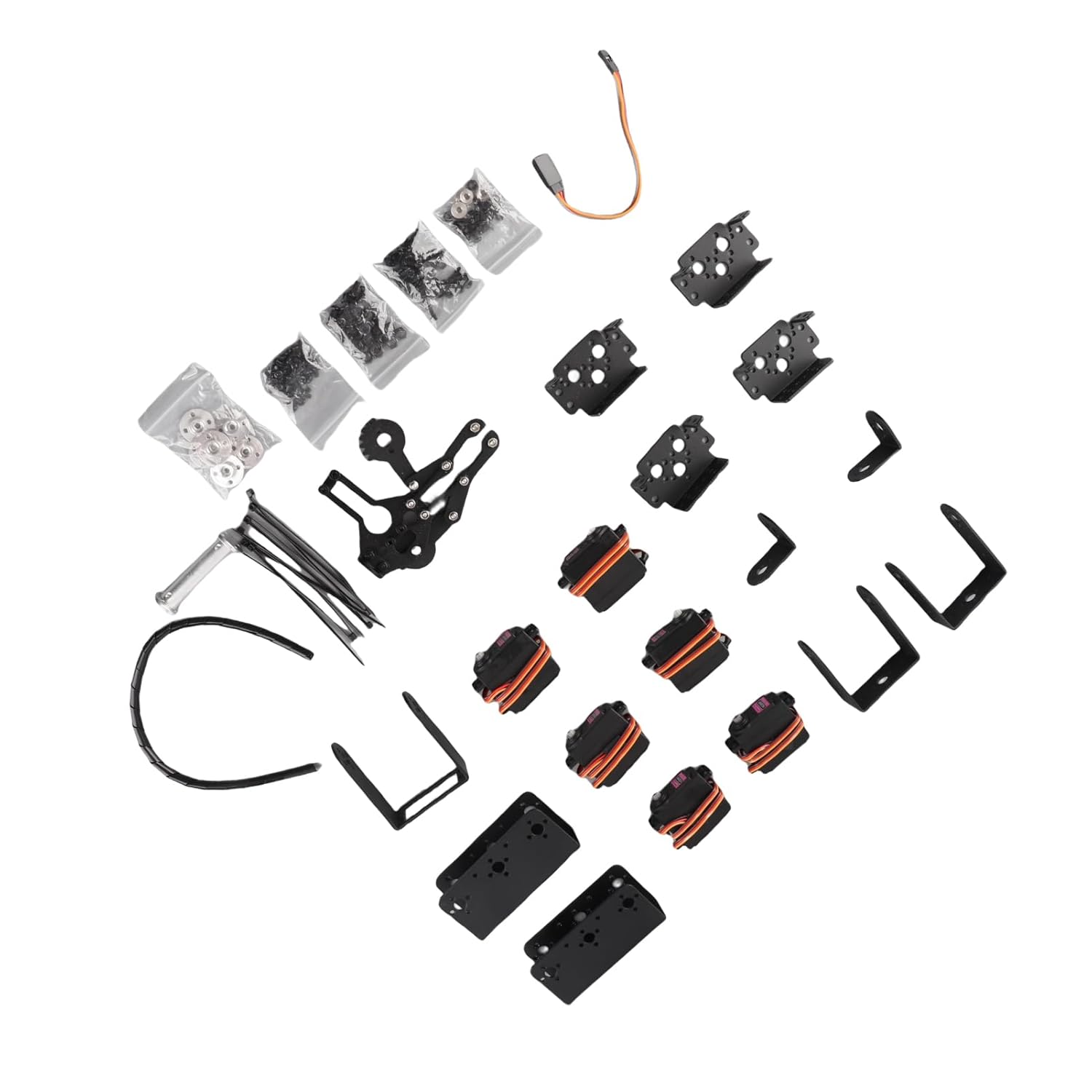 Dioche 6 Dof Robotic 6DOF Robot Mechanical Arm Clamp Claw Kit - Advanced Industrial Manipulator for Education and DIY Projects - Complete Assembly with Metal Gears and Servo Motors