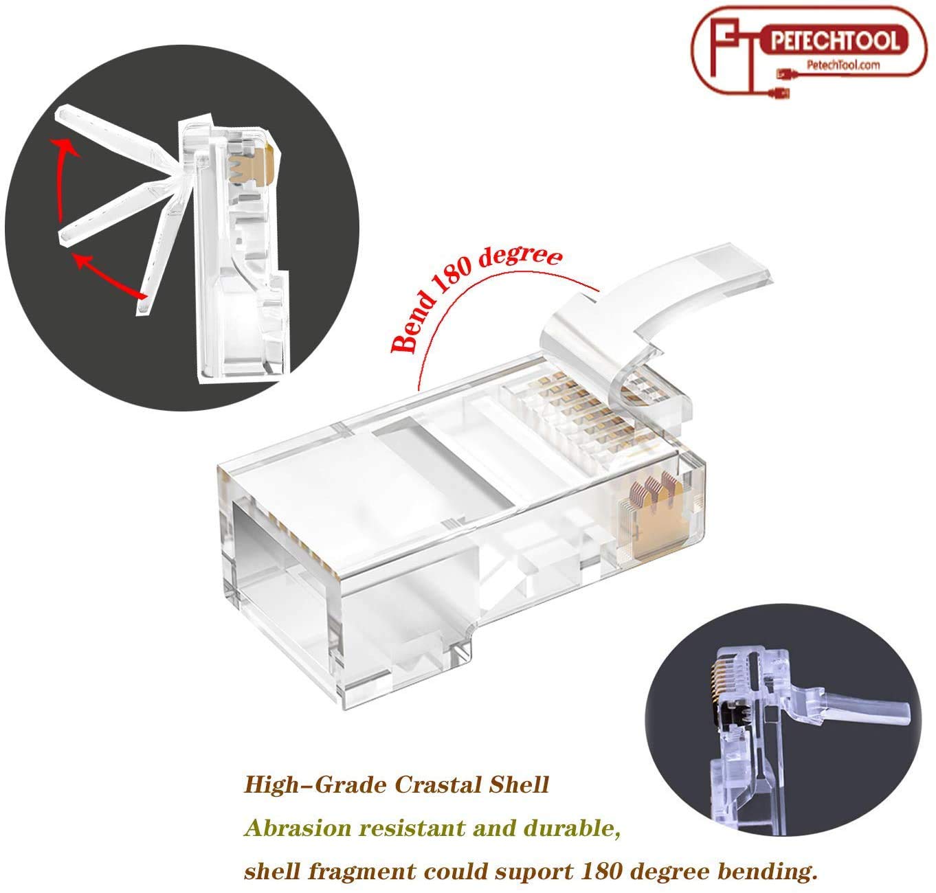 MH3101S CAT5e RJ45 Kupplung Abgeschirmt - Doppelseitige 8p8c Netzwerkbuchse Für Ethernet