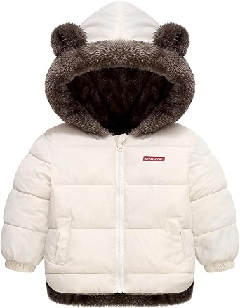 Baby Girl Winter Coats Infant Boy Fleece Puffer Jacket For Toddler