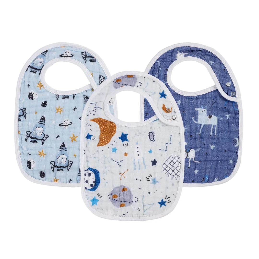 Baby Bandana Bibs Made with Muslin Cotton | Seven Layer Super Absorbent Drool Feeding Bibs-image-47
