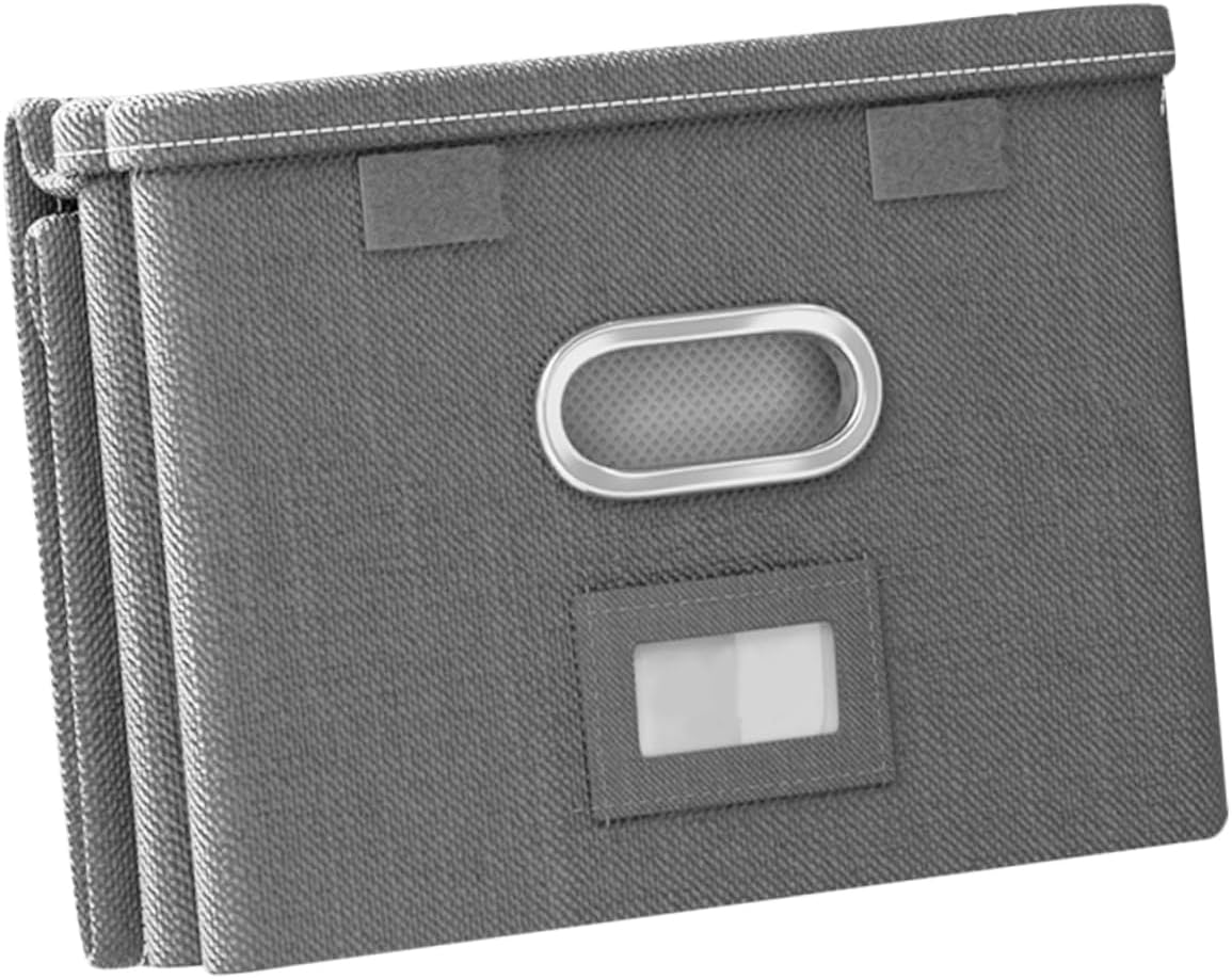 Clothes Storage Organizer Foldable Storage Bin Lid Capacity for Closet and Bedroom for Clothes Toys and Blankets Grey