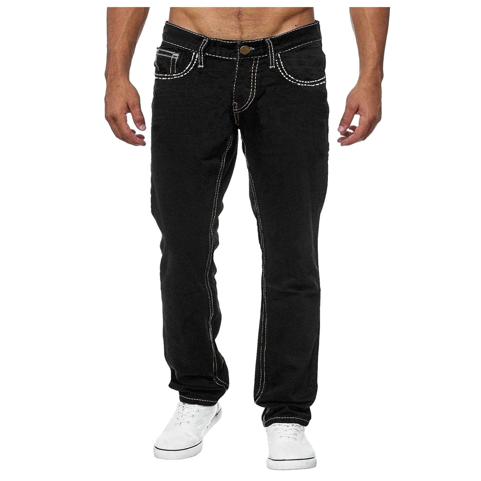 Jeans Hombre-Pantalones de Hombre Pantalones de Mezclilla Casuales cómodos Pantalones de Mezclilla Casuales elásticos de Moda