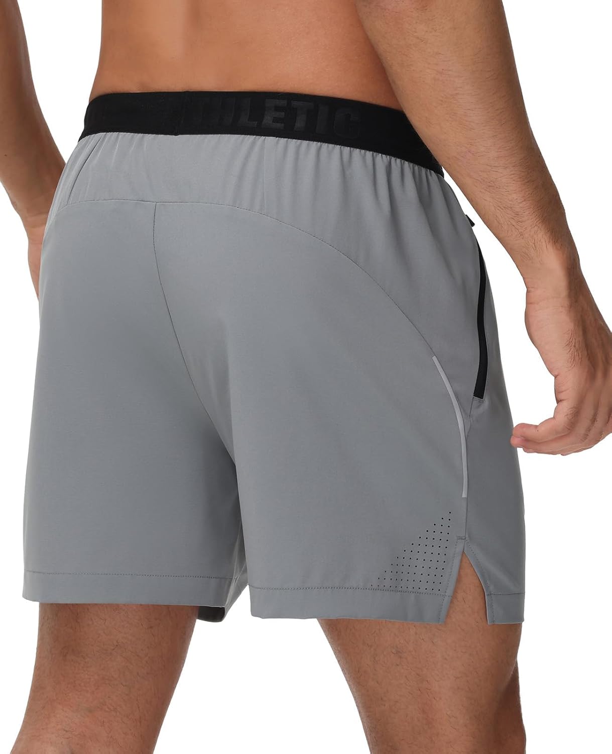 GymBrave Men's 5 inch Athletic Running Shorts with Zipper Pockets Lightweight Quick Dry Workout Gym Shorts for Men - Image 2
