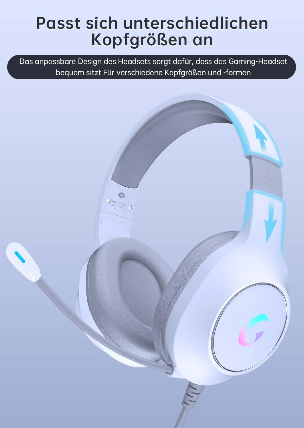 Cuffie da gioco per PC, PS5, PS4, Switch, Xbox, CM7002 con microfono, cuffie da gioco con cavo