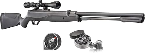 Wearable4U Umarex Synergis -Paquete de rifle de aire comprimido de pistón de gas 3 - 9 x 40 con anillos con 2 cargadores adicionales de balines de