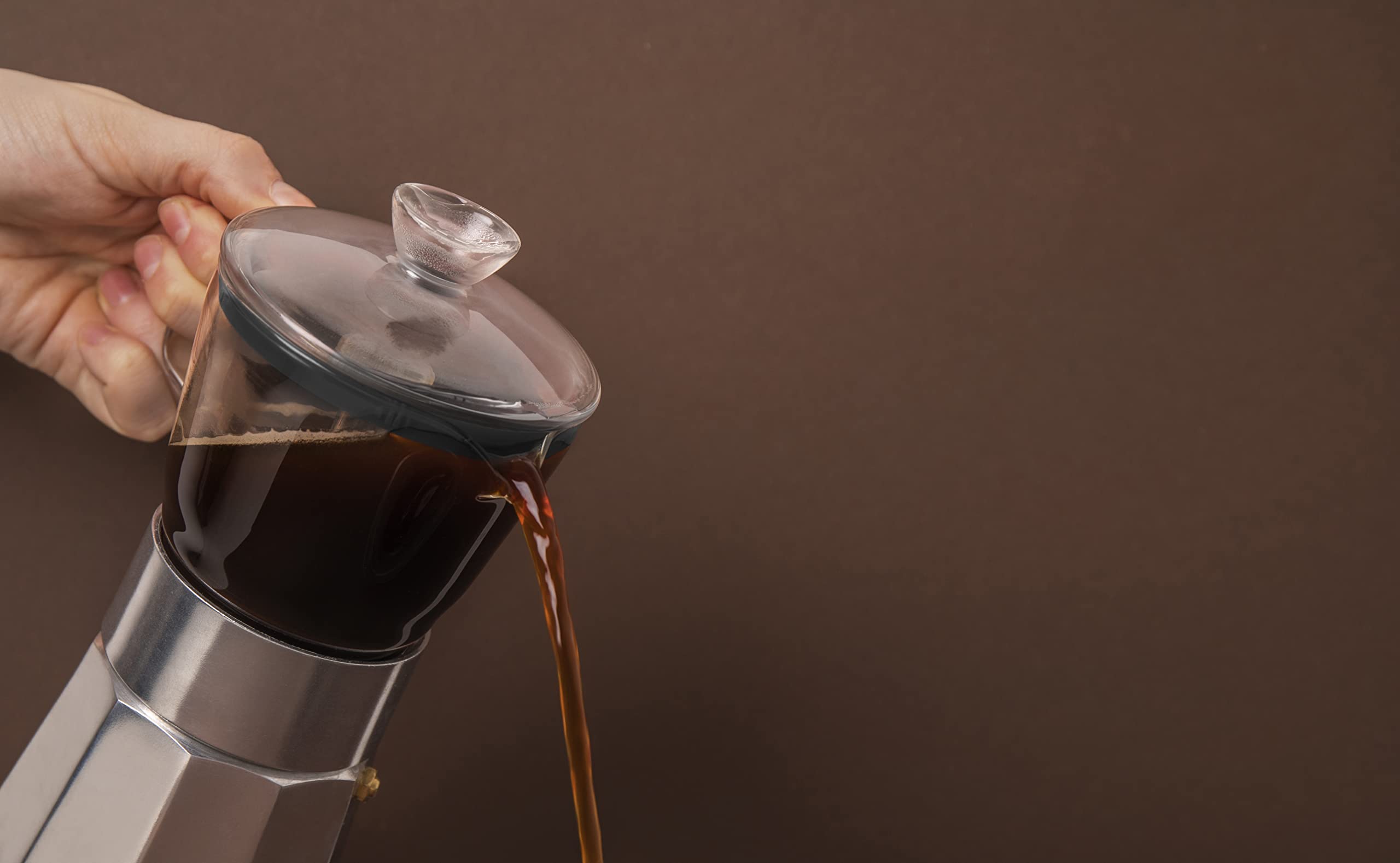 La Cafetière Cafetera Espresso de Cristal Verona, Cromada, 6 Tazas, Caja de Regalo