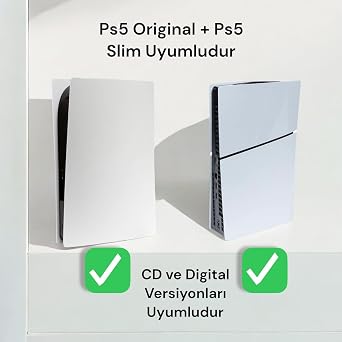2-Piece Deal Ps5 And Ps5 Slim Wall Stand Joystick Console Holder Space Saving Gaming Accessory