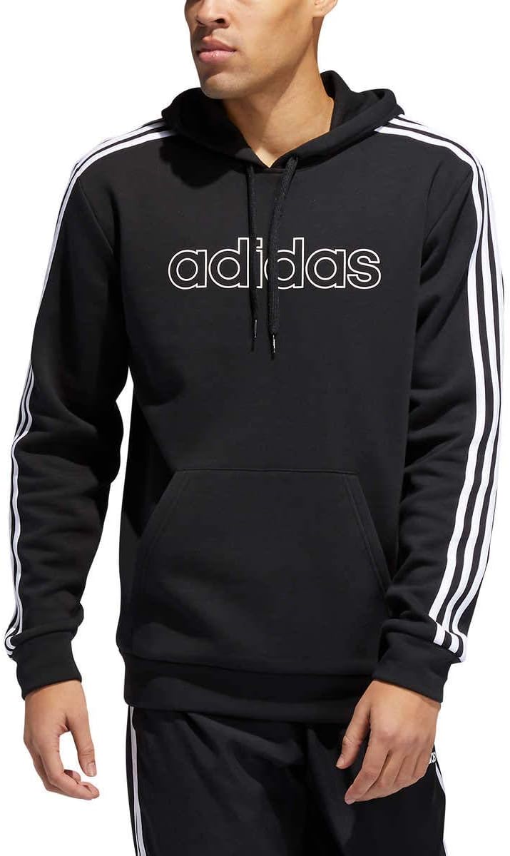adidas Men's 3-Stripes Fleece Hooded Sweatshirt Kuwait Ubuy