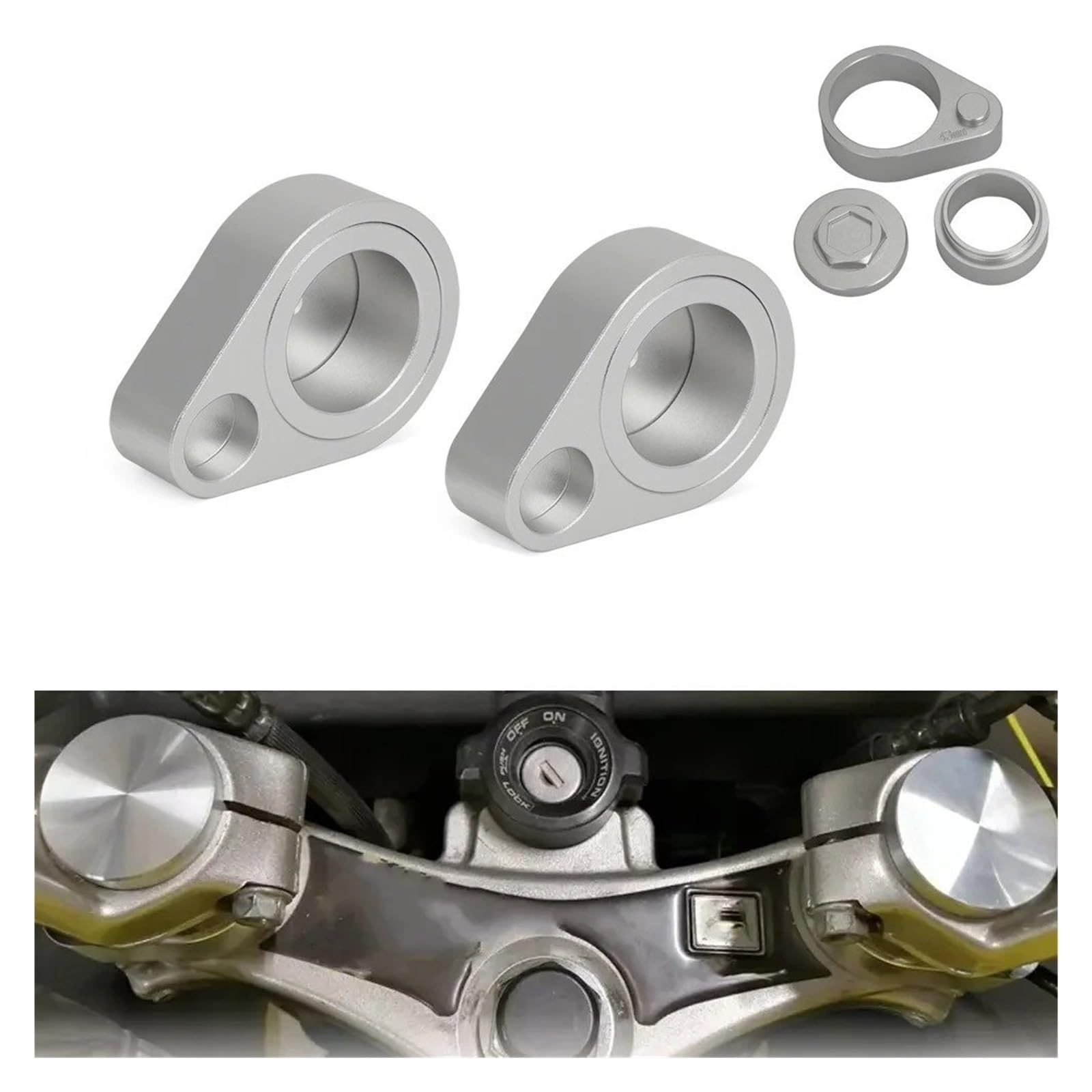 Riser Manubrio Per VFR 800 Per VTEC 2002 Riser Manubrio In Alluminio Da 43 Mm Handbar Riser Moto