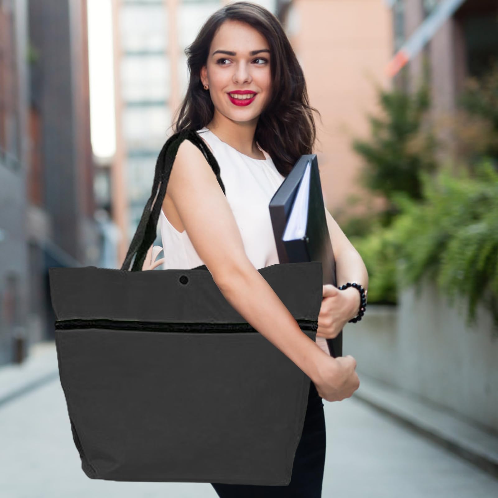 Bolsa de la compra con ruedas, carrito reutilizable de gran capacidad para un fácil transporte, ideal para alimentos, deportes, viajes, picnics y viajes diarios