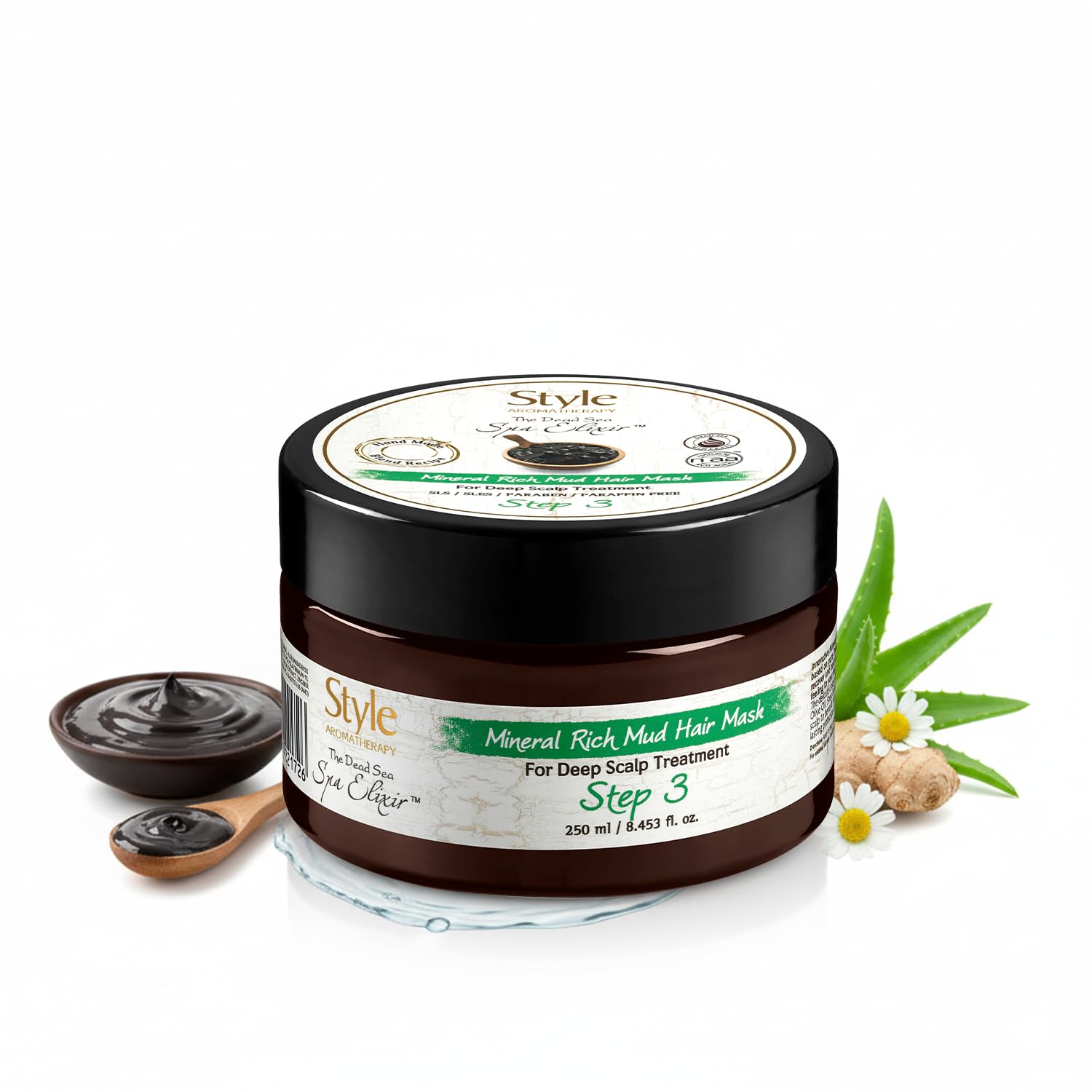 Style Aromatherapy Professional Mud Elixir Hair Mask with Dead Sea Minerals & Aloe – Deep Conditioning Treatment for Sensitive Scalp and Nourished Healthy Hair-image-5