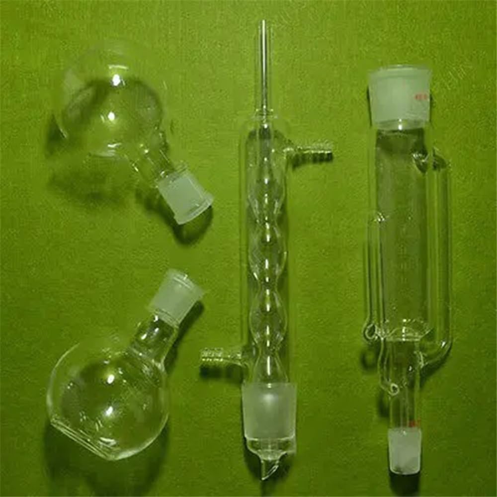 250 ml con tubo de bombeo de condensador y dos matraces planos 24/40