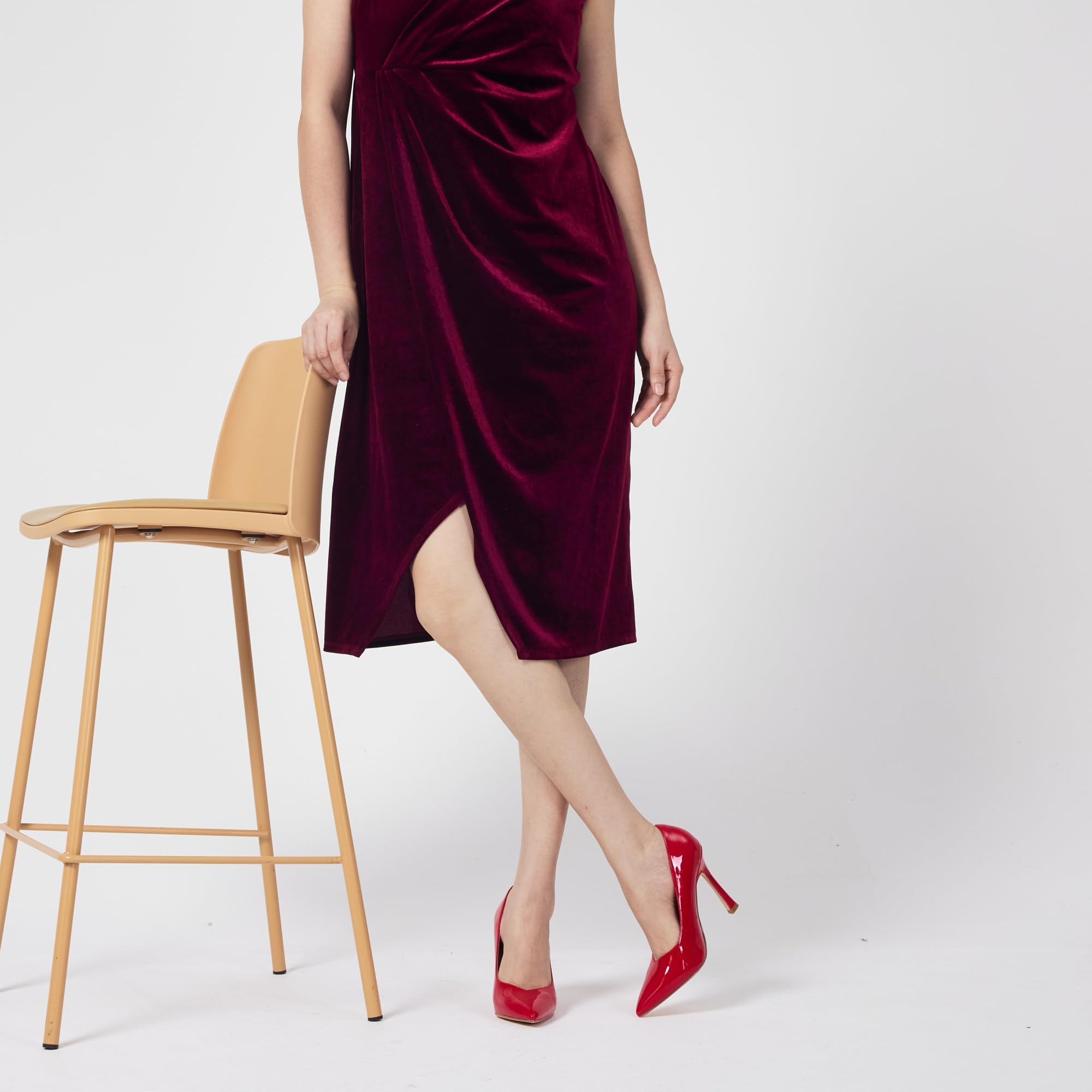 Zhabtuc Décolleté Donna Punta Chiusa Tacco 10 cm Stiletto Scarpe da Cerimonia