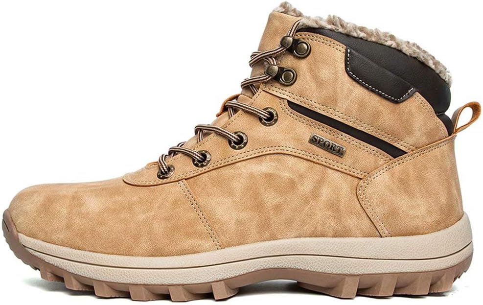 GSLNOLN Men's Women's Warm Snow Boots Winter Waterproof Fur Lined Booties Non-Slip Hiking Shoes
