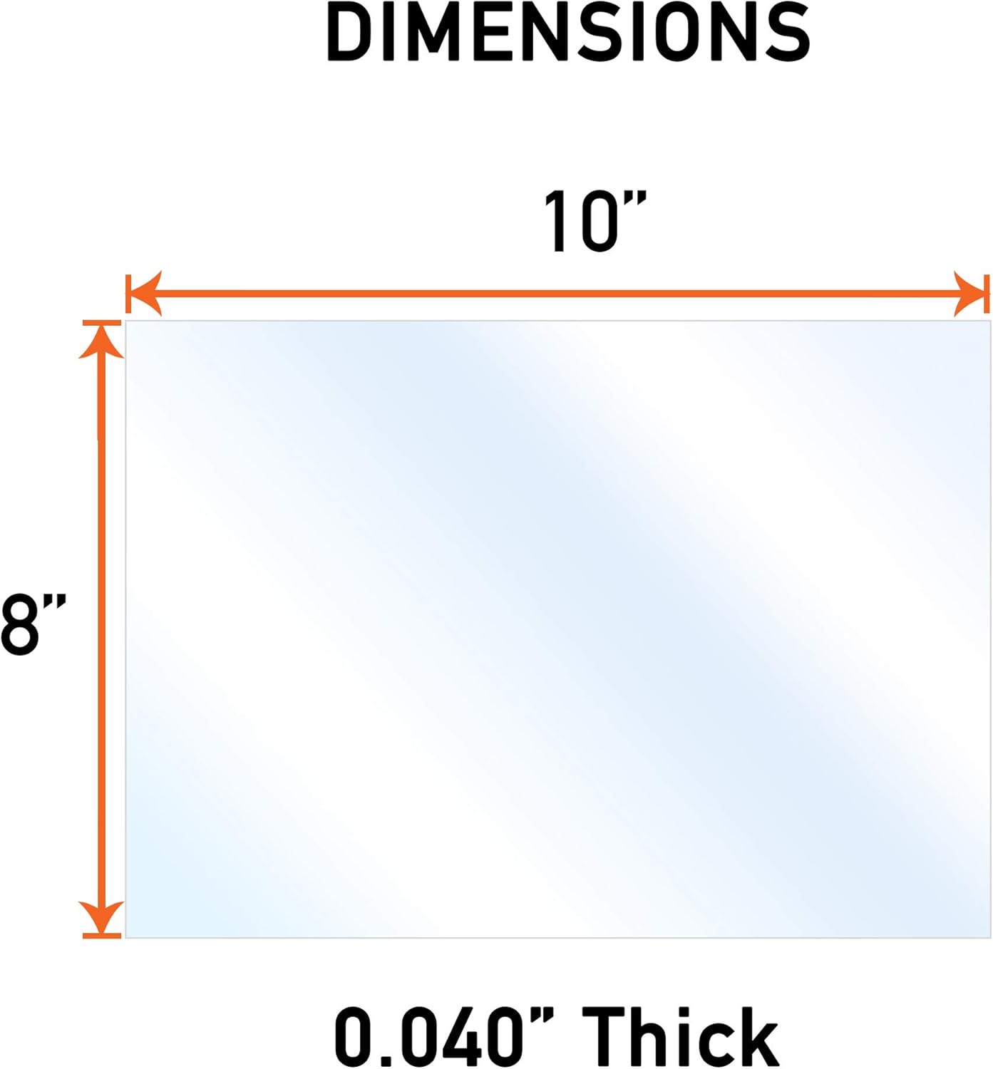 Crazy Clearance CalPalmy 20 Pack of 8x10” PETG Sheet/Plexiglass Panels 0.040” Thick; Use for Crafting Projects, Picture Frames, Cricut Cutting and More; Protective Film That is Safe for Adults and Children