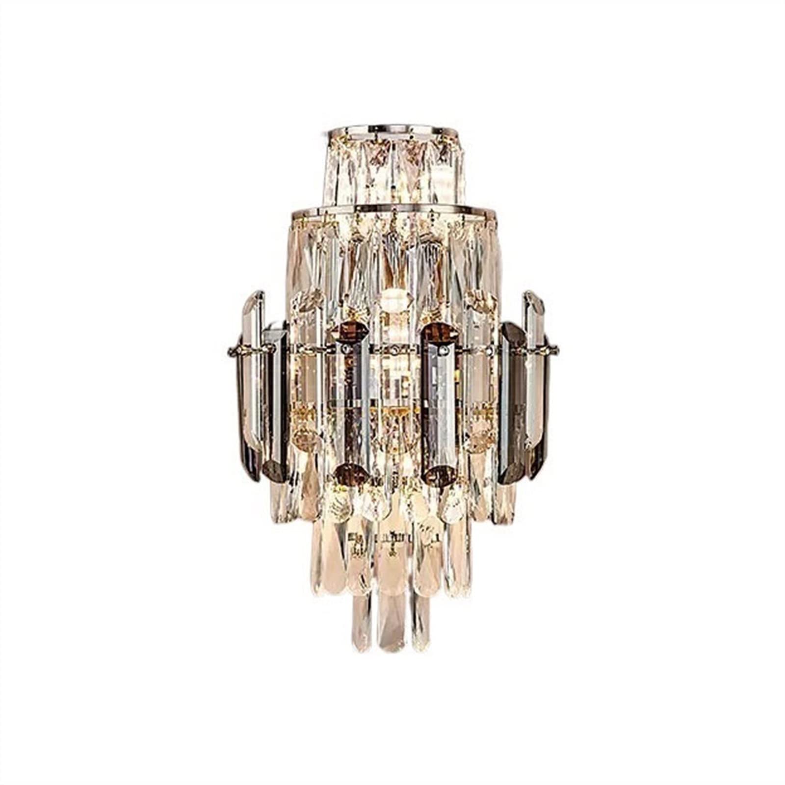 E7v2T9k6 Wall Lamps Light Luxury Crystal Wall Lamp Bedroom Bedside Corridor Porch Decorative Background Sconce Decor