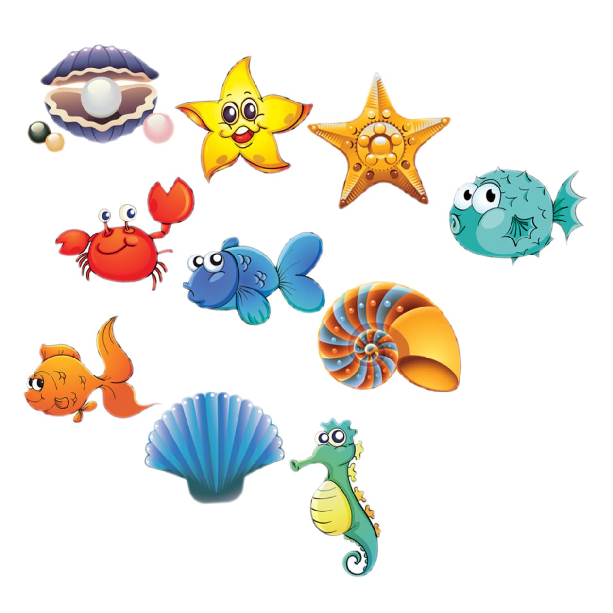 STOBAZA 2 Juegos Calcomanías Antideslizantes Bañera Animales Pegatinas Impermeables Decorativas