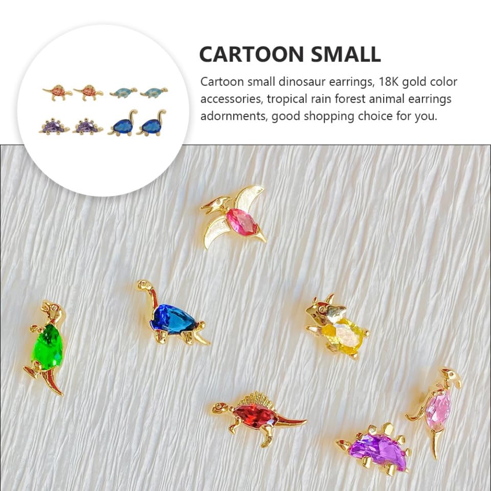 Pendientes pequeños de dibujos animados y accesorios para orejas 7