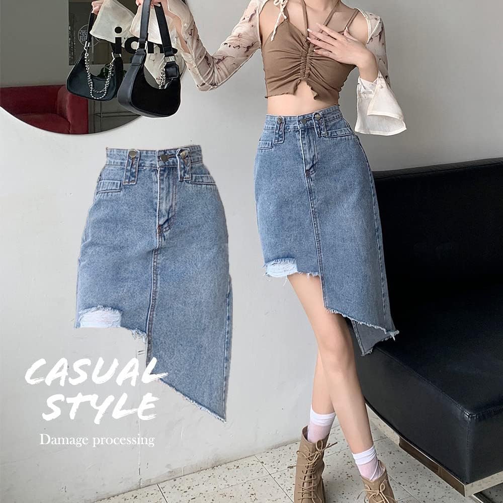 Amazon.co.jp: 【ブルー／M】レディース ボトムス アシンメトリー