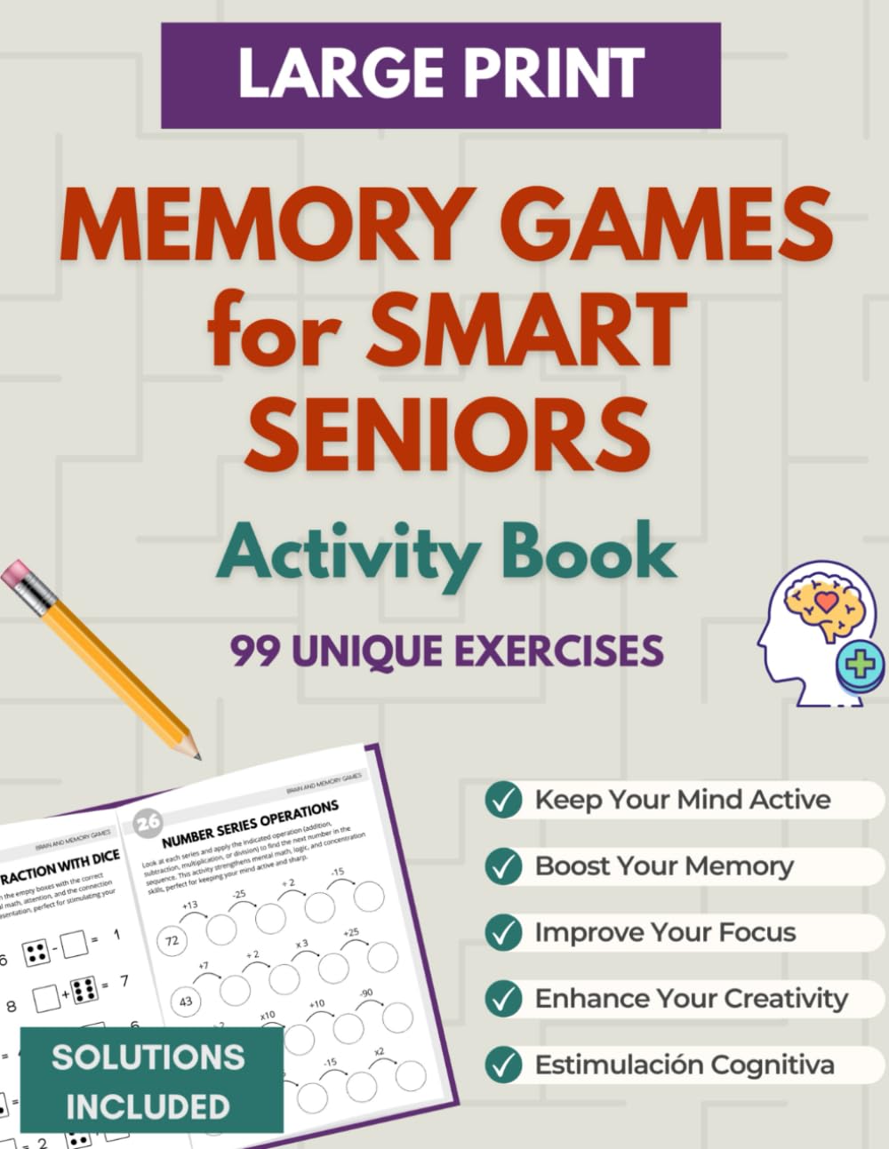 Memory Games for Smart Seniors: Activity Book with Mental Exercises and Pastimes for Older Adults — Large Print and Cognitive Stimulation