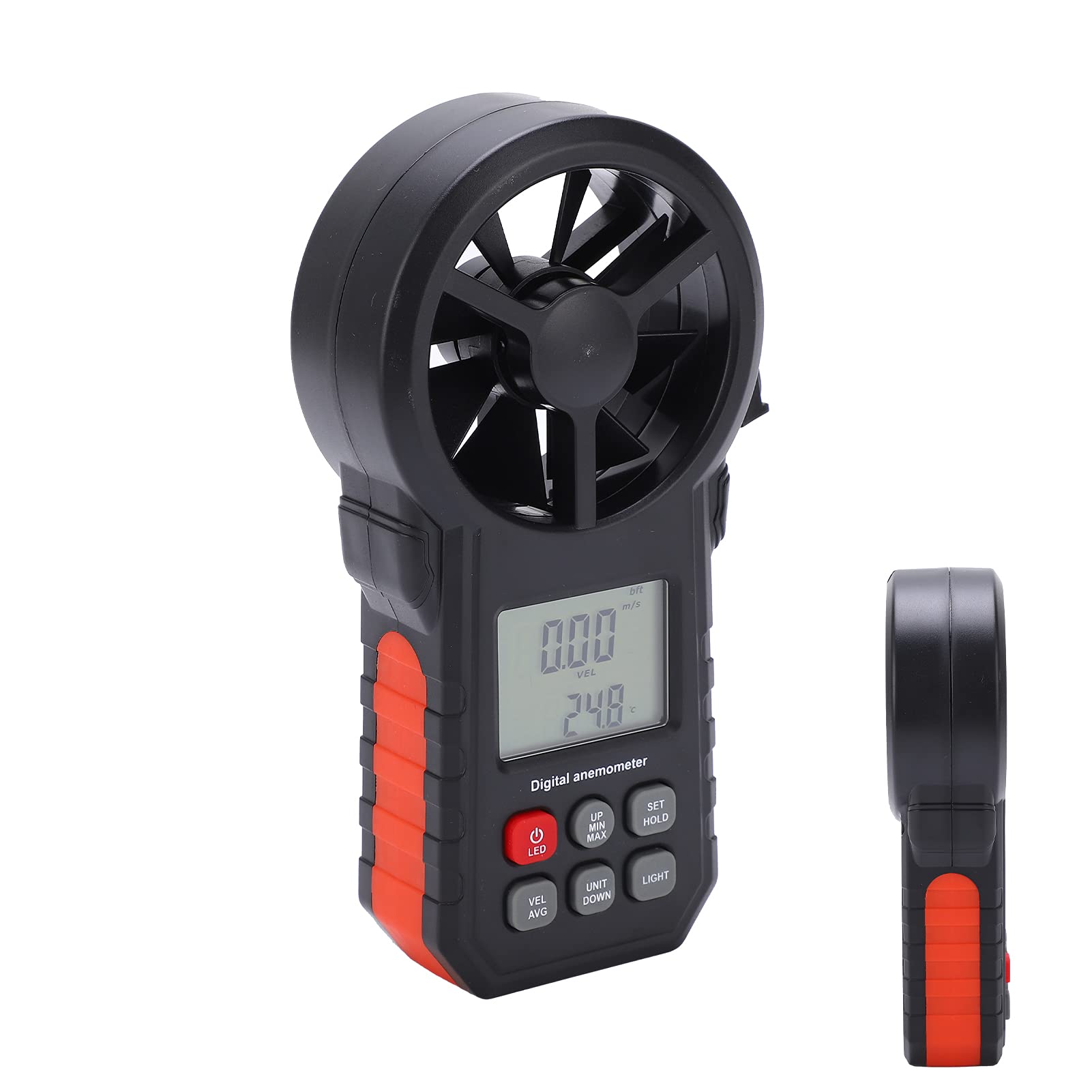 Marhynchus Anemómetro, Medidor de Velocidad del Viento Portátil con Pantalla LCD, para Medición del Viento en Interiores y Exteriores
