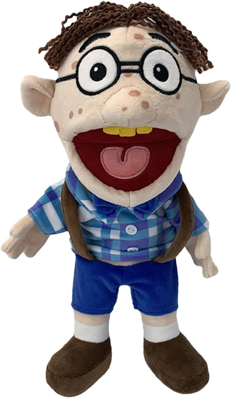 Jeffy Soft Plush Toy Hand Puppet Jeffy Puppet Plush Toy Game Series Hand Puppets Plush Hat Game Toy, Cartoon Puppet Plushie Doll Fun and Cute Parent Child Game Family Puppet Toy