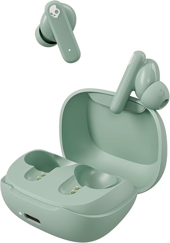 auriculares inalámbricos aislantes de ruido Smokin’ Buds - Preppy Sage | Ajuste interno, Bluetooth, batería de 20 horas, IPX4 resistente al sudor y al agua, micrófono para iPhone Android, desplazamientos, estudio