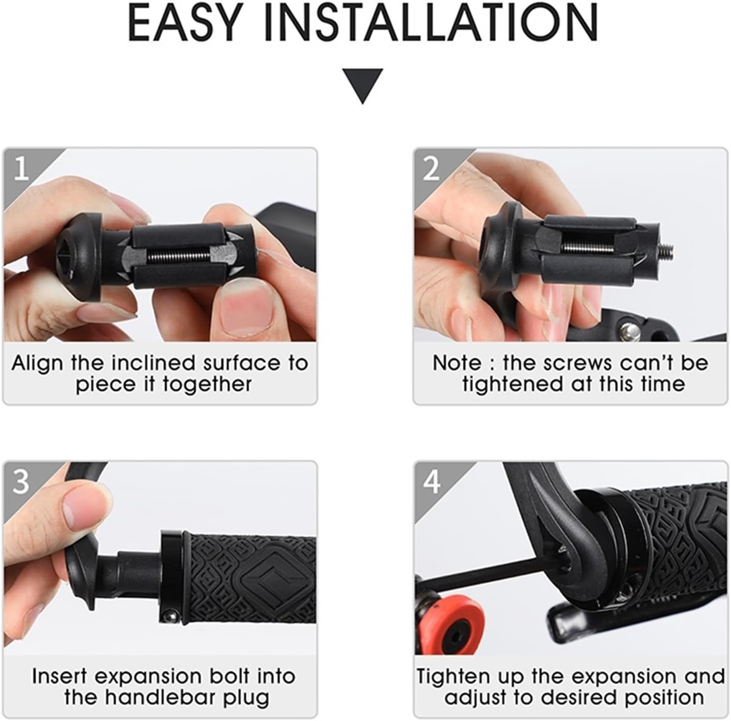 Bicycle Rearview Mirror 360° Rotate Handlebar Wide Range Back Sight Reflect Cycling HD Bike for Bicycle Handlebar(Black-2PCS)