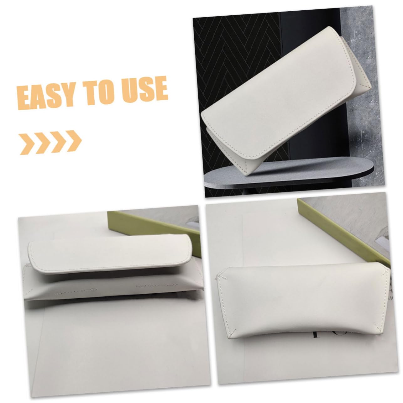 Healvian copertura protettiva per occhiali Casa di occhiali Astuccio occhio borsa custodia per occhiali da donna custodie per occhiali da donna pvc bianca